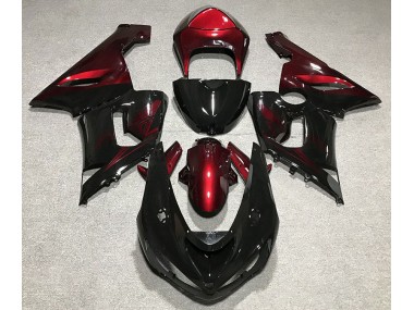 05-06 Glänzend Schwarz & Rot ZX6R Verkleidung