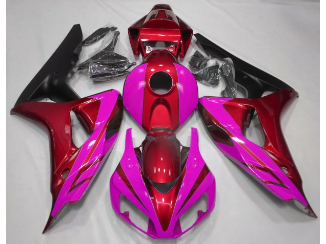 06-07 Rot Glänzend & Pink CBR1000RR Verkleidung