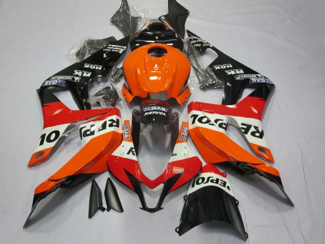 07-08 Leuchtend Orange Repsol CBR600RR Verkleidung