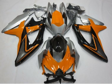 08-10 Orange & Silber GSXR 600-750 Verkleidung