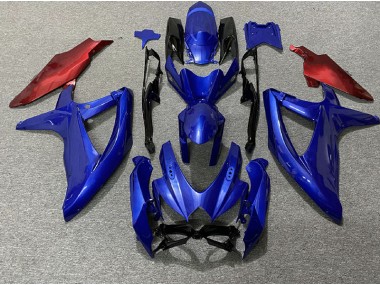 08-10 Tiefes Blau & Rot GSXR 600-750 Verkleidung