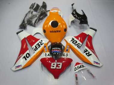 08-11 Hellorange Repsol 93 CBR1000RR Verkleidung