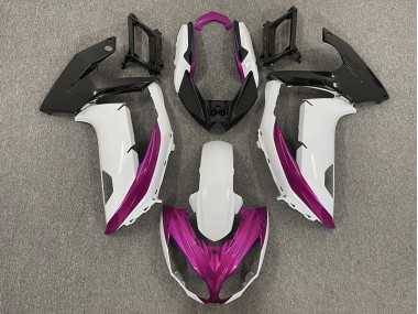 12-16 Glänzend Weiß & Magenta Ninja 650R Verkleidung