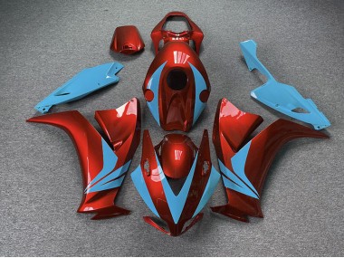 12-16 Rot Glänzend & Hellblau CBR1000RR Verkleidung