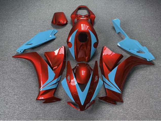 12-16 Rot Glänzend & Hellblau CBR1000RR Verkleidung