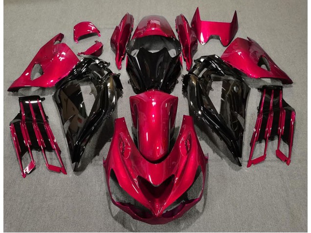 12-21 Rot Glänzend & Schwarz ZX14R Verkleidung