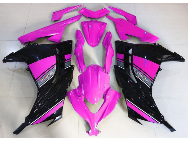 13-18 Hot Pink & Schwarz Ninja 300 Verkleidung